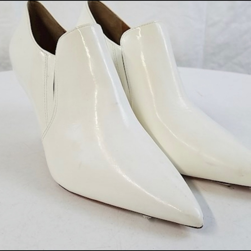 Tory Burch White Ankle Booties